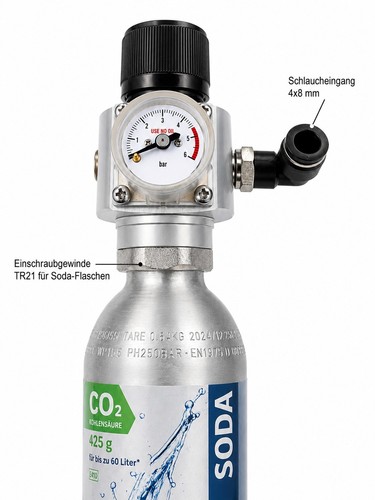 Co2 druckminderer leitig 6 - co2, 1-leitig
