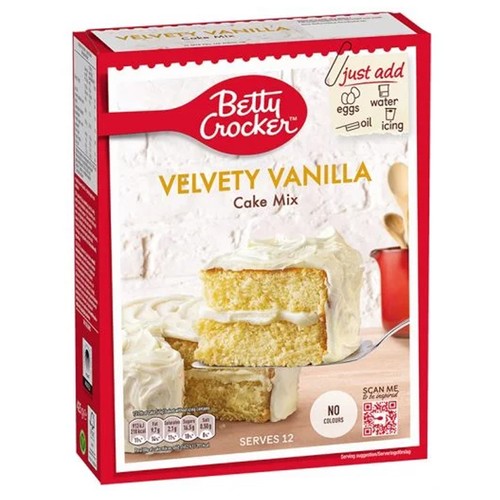 Betty crocker velvety - betty, vanilla